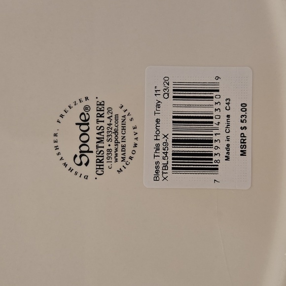 Spode Christmas Tree Bless This Home Tray - NWT - Picture 6 of 13